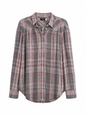 Urban Outfitters BDG Melanie Plaid Button-Down Shirt NWT XS 100% Rayon